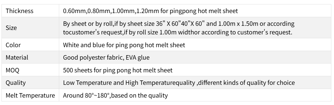 ピンポンシート